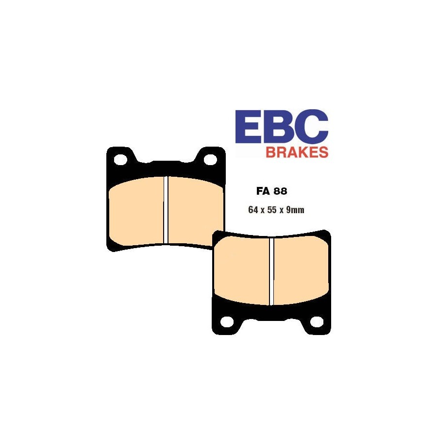 Service Moto Pieces|Frein - Jeu de Plaquettes - EBC - Semi-Synthetic - FA-088-V|Plaquette|34,50 €