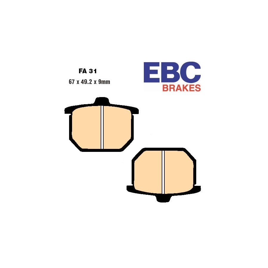 Frein - Jeu de Plaquettes - EBC - FA031V - Semi fritté. Frein - Jeu de Plaquettes - EBC - FA031V - Semi fritté.