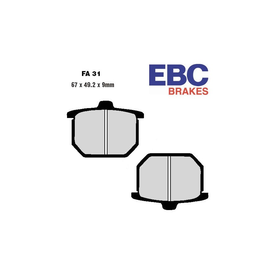 Frein - Jeu de Plaquettes - EBC - Organic - FA031  - Std 