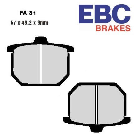 Service Moto Pieces|Frein - Jeu de Plaquettes - EBC - Organic - FA031  - Std |Plaquette|29,90 €