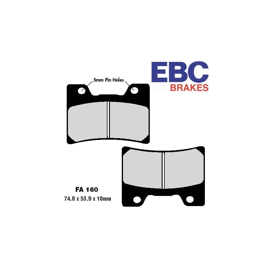 Service Moto Pieces|Frein - Jeu de Plaquettes - EBC - FA055 - |Plaquette|29,90 €