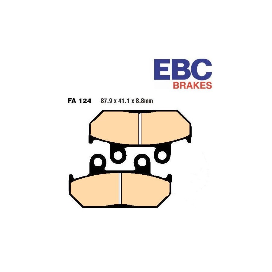 Service Moto Pieces|Frein - Jeu de Plaquettes - EBC - semi-frittée - FA068V - Kawasaki|Plaquette|34,50 €