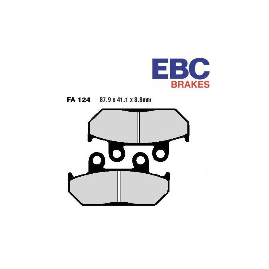 Service Moto Pieces|Frein - Jeu de Plaquettes - EBC - Metal fritté - Hypersport - FA-125-HH - (MXS)|Plaquette|44,40 €