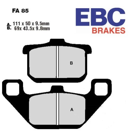 Service Moto Pieces|Frein - Jeu de Plaquettes - Standard - EBC - FA-085|Plaquette|29,90 €