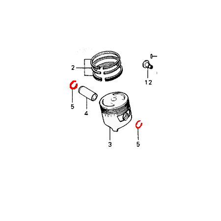 Service Moto Pieces|Moteur - Circlips - Axe de Piston - 13mm - (x2)|Bloc Cylindre - Segment - Piston|2,00 €