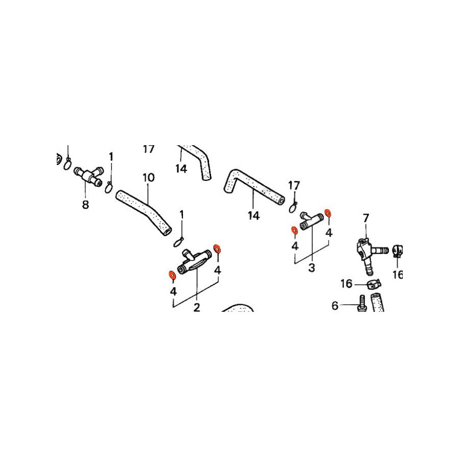 Service Moto Pieces|Durite - essence - Embout - Raccord en Y -  ø 8.00 mm|Raccord - Joint de liaison|1,30 €