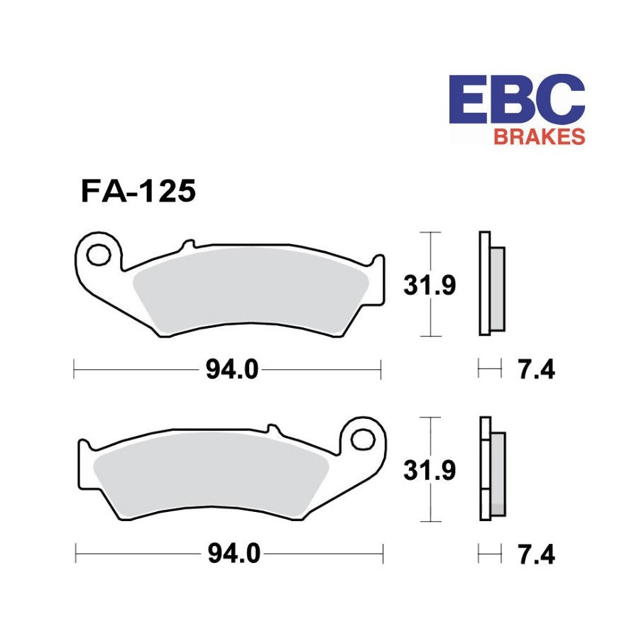 Service Moto Pieces|Frein - Jeu de Plaquettes - EBC - FA188 - Standard|Plaquette|29,90 €