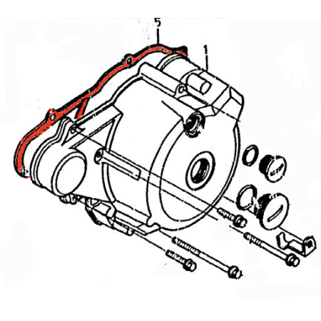 Service Moto Pieces|Moteur - Alternateur - joint de carter - CB125T - CM125C - CM250C|alternateur|10,20 €