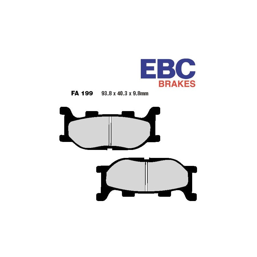 Service Moto Pieces|Frein - Jeu de Plaquettes - EBC - Standard - FA199|Plaquette|29,90 €