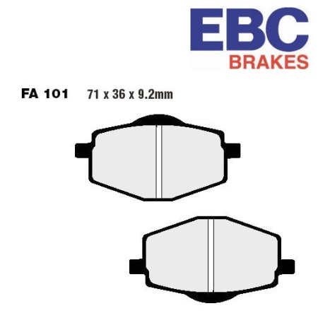 Service Moto Pieces|Frein - Jeu de Plaquettes - Standard - EBC - FA101TT|Plaquette|29,90 €