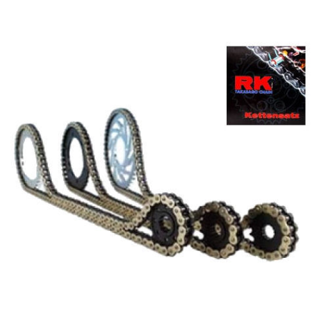 Service Moto Pieces|Transmission - Kit chaine - Ouvert - NOIR - RK - 428-114/14/39 - CM125T|Kit chaine|45,16 €