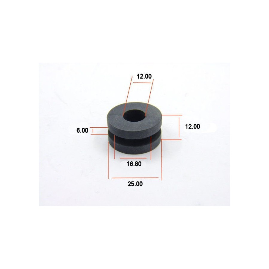 Service Moto Pieces|Silent-Bloc - rond - ø 12.00 x17 x25 mm - Ht 6.00|Cache lateral|3,50 €