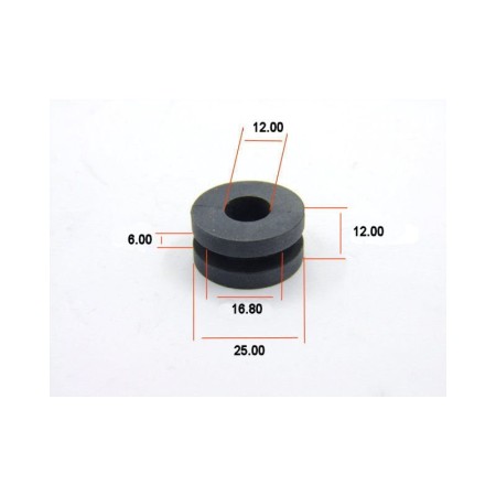 Service Moto Pieces|Silent-Bloc - rond - ø 12.00 x17 x25 mm - Ht 6.00|Cache lateral|3,50 €