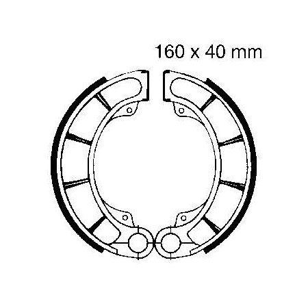 Frein - Machoire - 160x40 - Standard - CX-GL500/650 ... VT600 - VF750 .. cbx650 ....