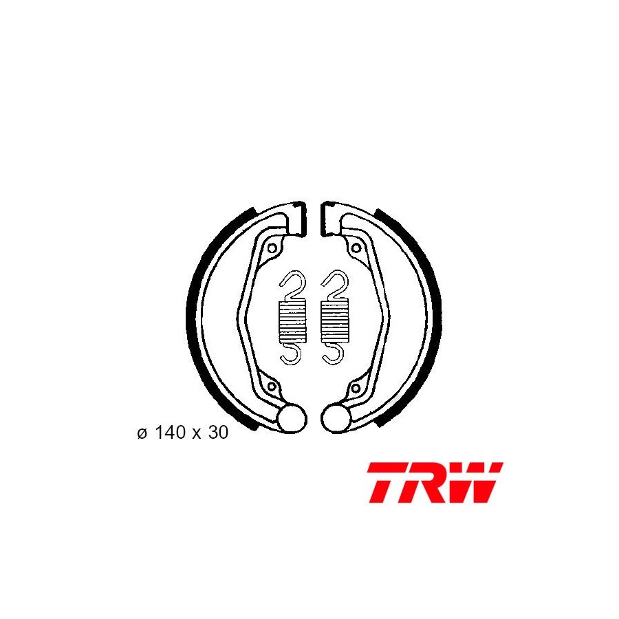 Service Moto Pieces|Frein - Machoire - 130x28 - EBC - DT125 ... Rd125 - XT125 XT250 XT350|Machoire|22,30 €