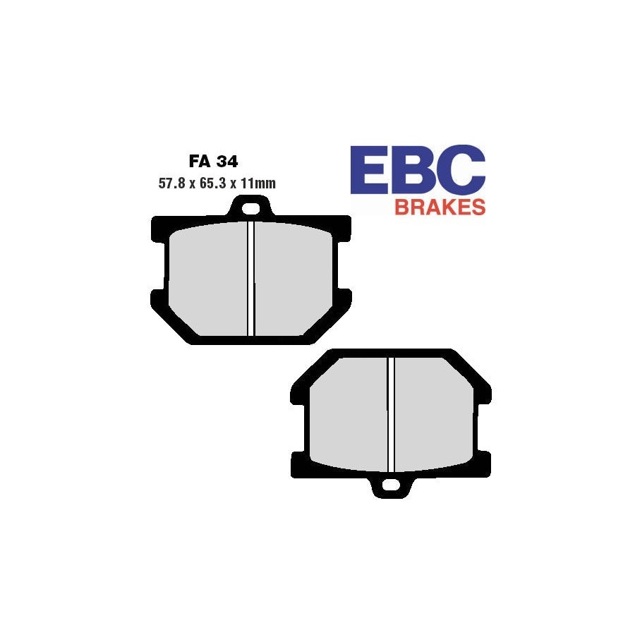 Frein - Jeu de Plaquettes - EBC - Standard - FA-034 - XS250 .... SR500 - XS650 / 750 ... XS1100