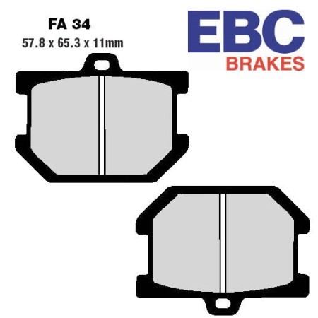 Service Moto Pieces|Frein - Jeu de Plaquettes - EBC - Standard - FA-034 - XS250 .... SR500 - XS650 / 750 ... XS1100|Plaquette|29,90 €