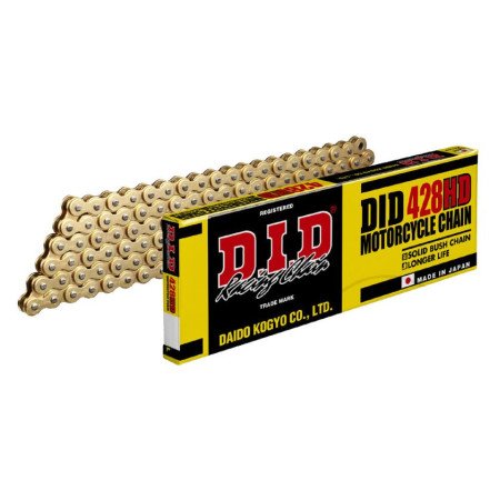 Transmission - Chaine - DID HD 428, 112 maillons - Or - avec clips