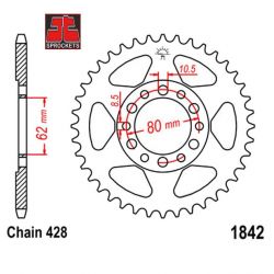 Service Moto Pieces|Transmission - Chaine - DID - HD 428-128 maillons - noire|Chaine 428|39,90 €