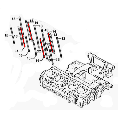 Moteur - Goujon - (x1) - Bloc Cylindre