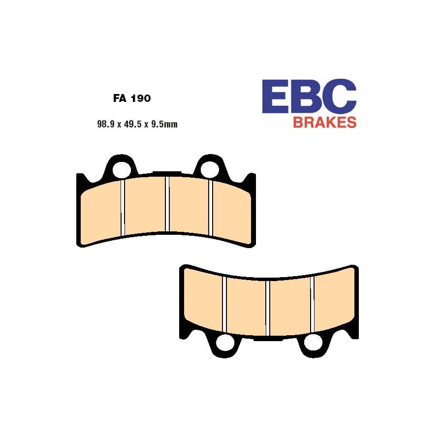 Frein - Jeu de Plaquettes - Semi-synthetic - EBC - FA-190-V