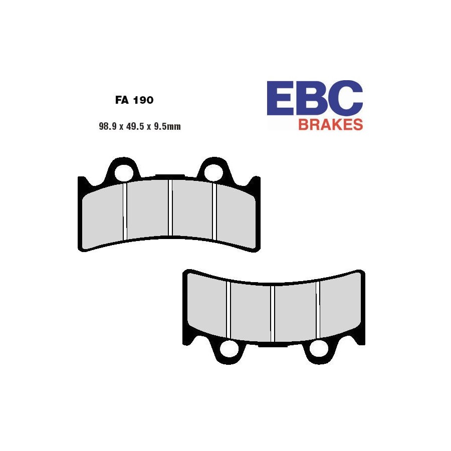 Frein - Jeu de Plaquettes - Ceramique - EBC - FA-190