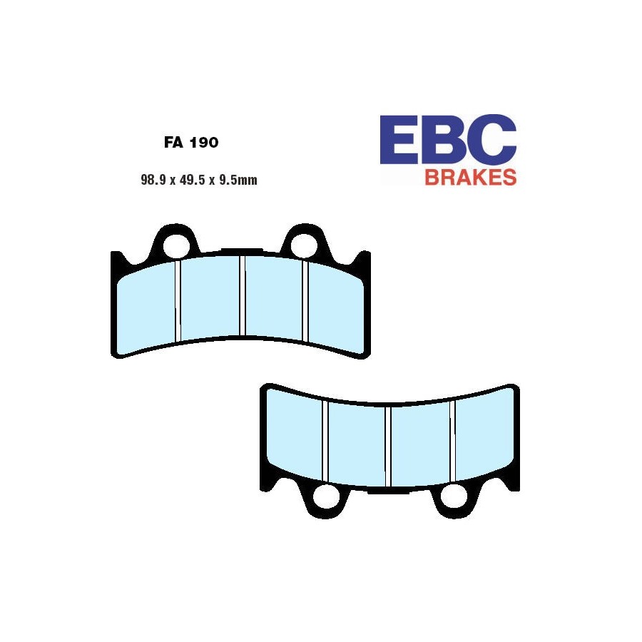 Service Moto Pieces|Frein - Jeu de Plaquettes - EBC - FA063 V - semi-frittée|Plaquette|34,50 €