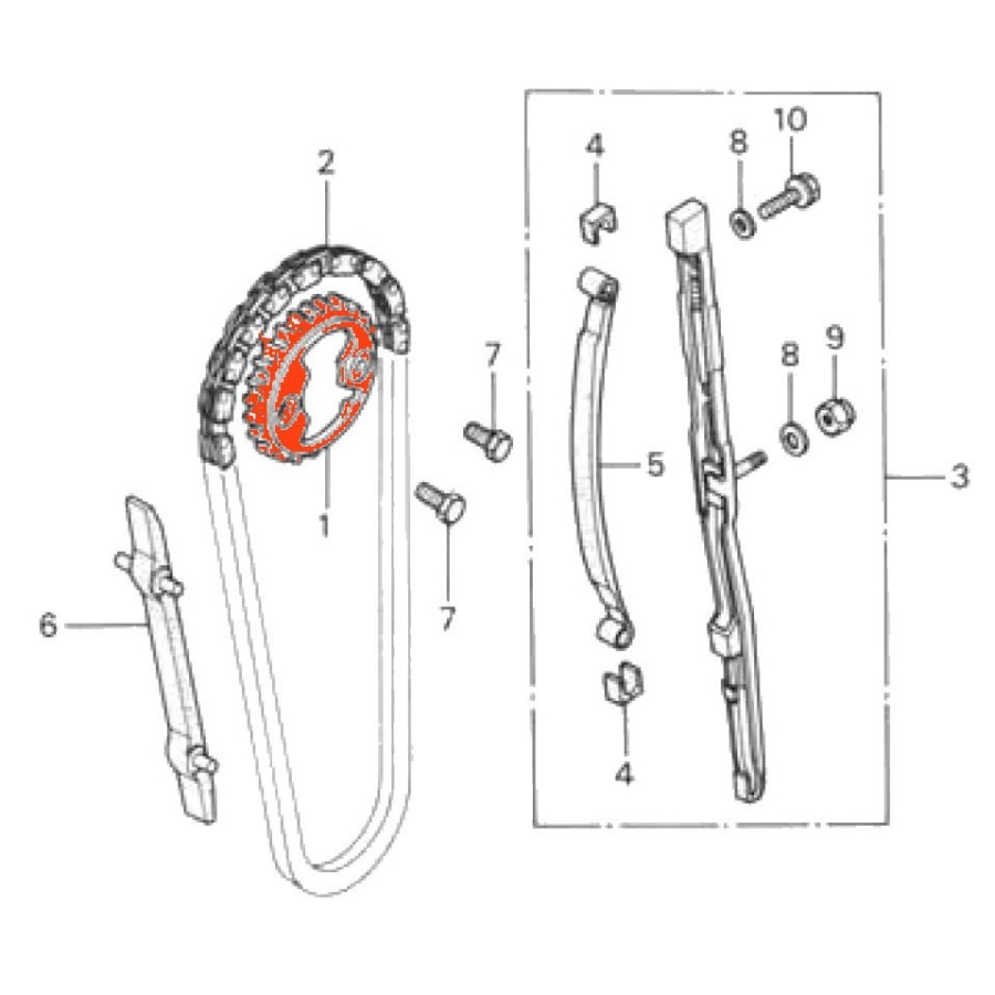 Distribution - Pignon de chaine - CB650 - RC03