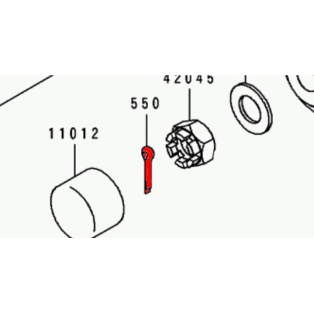 Roue - Goupille d'ecrou d'axe de roue AV - 3.0x25