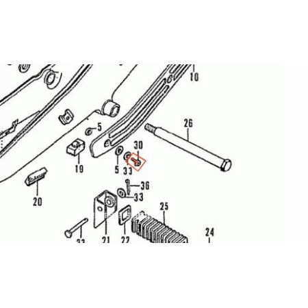 Moteur - Vis M6 x12 mm - (x1) - Cruciforme - bombée