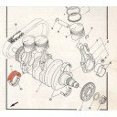 Moteur - Vilebrequin - 1/2 Coussinet sup. - (x1) - Vert - XS750 ....