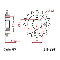 Service Moto Pieces|Transmission - Couronne - 525 - JTR-1332 - 46 Dents|Chaine 525|38,90 €