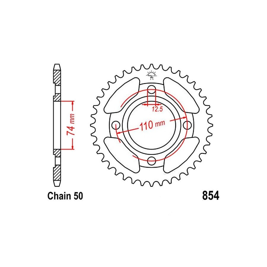 Transmission - Couronne - JTR-854 - 36 dents Transmission - Couronne - JTR-854 - 36 dents