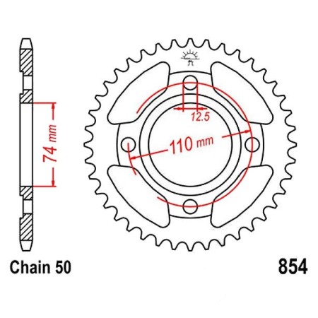 Transmission - Couronne - JTR-854 - 36 dents