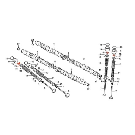 Moteur - Soupape - 1/2 lune de montage - (x1) - CB400 - ... - CB650 - ......