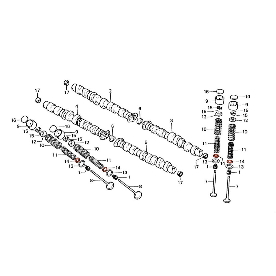 Service Moto Pieces|Moteur - Soupape - Guide -  Admission/Echappement (x1) - GL1000 - GL1100|Couvercle culasse - cache culbuteur|16,90 €