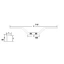 Guidon ø22mm - Haut 85 mm - Tomaselli 186 - cb750kz / cb500 / cbx750 / GL1000