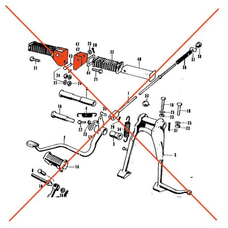 Cale pied - Support de fixation - (x1)