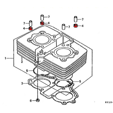 Service Moto Pieces|Joint de goujon de cylindre|Joint - Carter|5,82 €