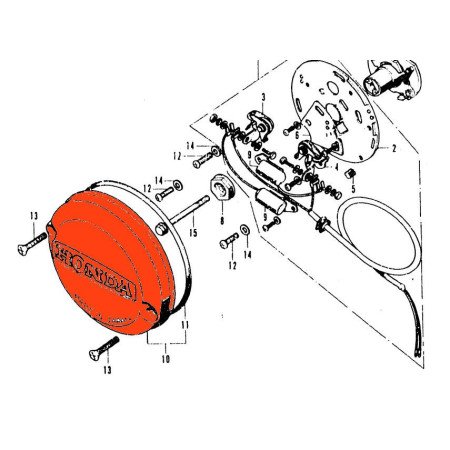 Allumage - Carter - Origine - CB350f, CB400F, CB500K, CB550K, CB550F