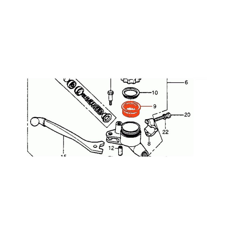 Frein - Maitre cylindre - Membrane de reservoir - Bocal rond - Avant/Arriere