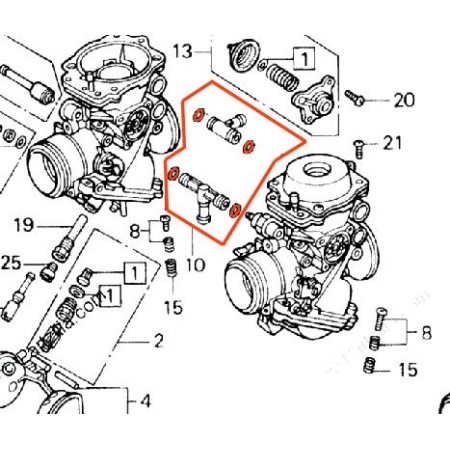 Service Moto Pieces|Carburateur - Joint de liaison - CBR600. / CBR1000 - HONDA|Raccord - Joint de liaison|20,50 €