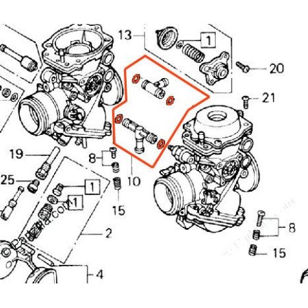 Carburateur - Joint de liaison - HONDA - CBR600. / CBR1000 - HONDA