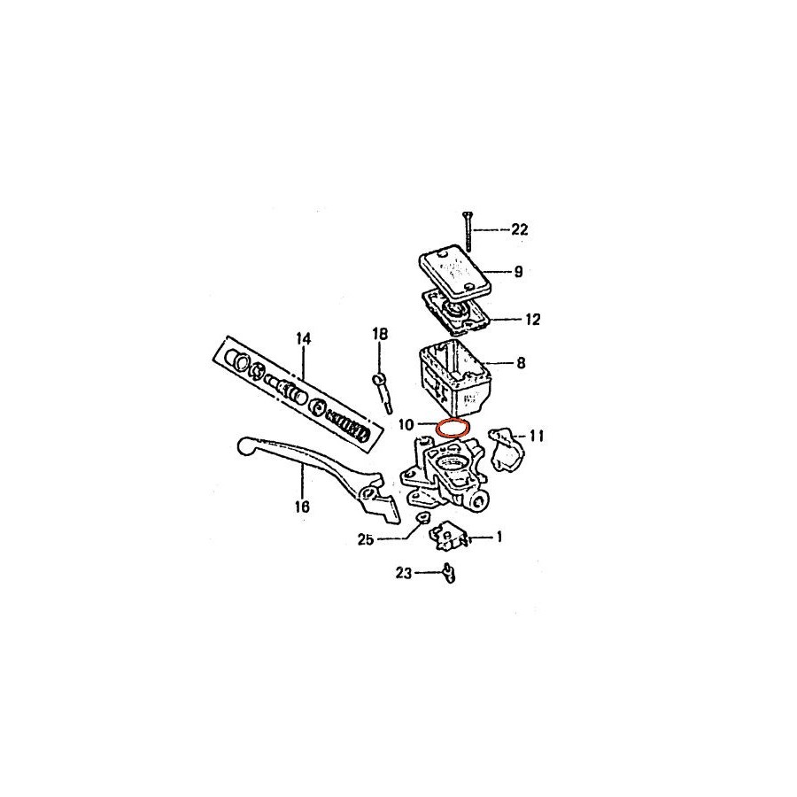 Service Moto Pieces|Frein - Maitre cylindre Avant - 2 vis - Joint de bocal - ø26.00 x2.20|Etrier Frein Avant|7,50 €