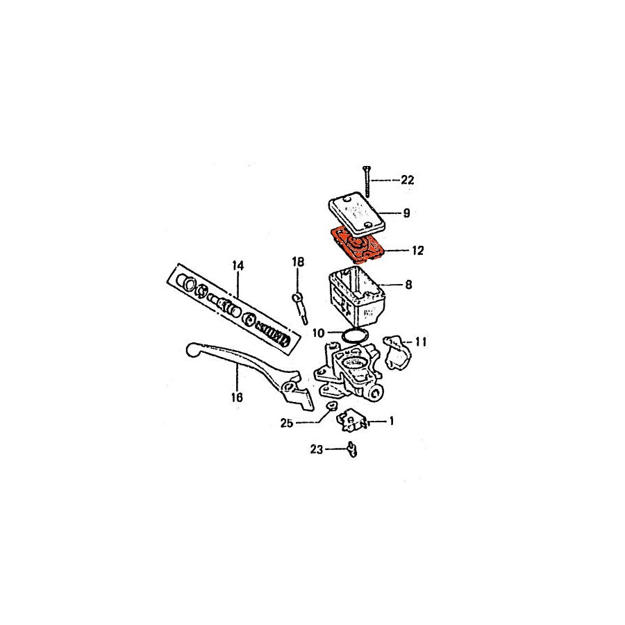 Frein - Maitre cylindre Avant - 2 vis - Membrane de reservoir - bocal