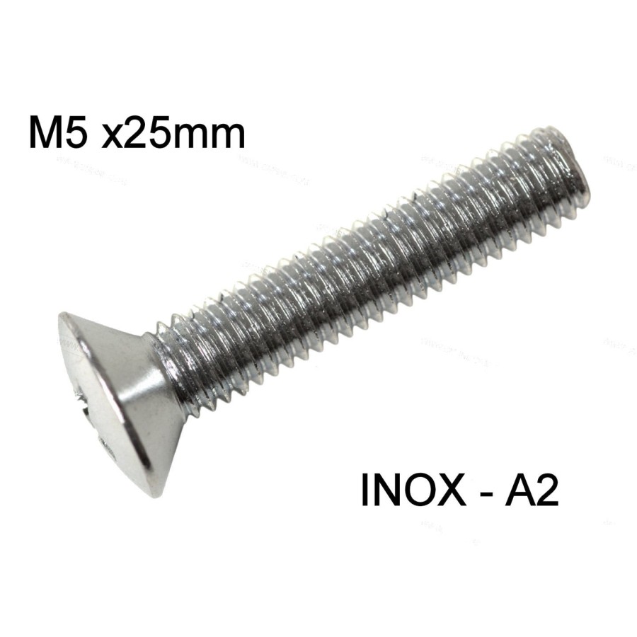 Vis - M5 x25 mm - INOX - DIN 966 - Cruciforme - Bombée