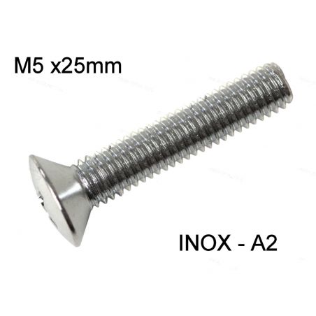 Vis - M5 x25 mm - INOX - DIN 966 - Cruciforme - Bombée