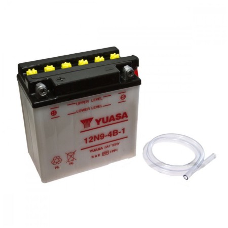 Service Moto Pieces|Batterie - 12V - Acide - 12N9-4B-1 - Yuasa - 135x77x141|Batterie - Acide - 12 Volt|63,30 €