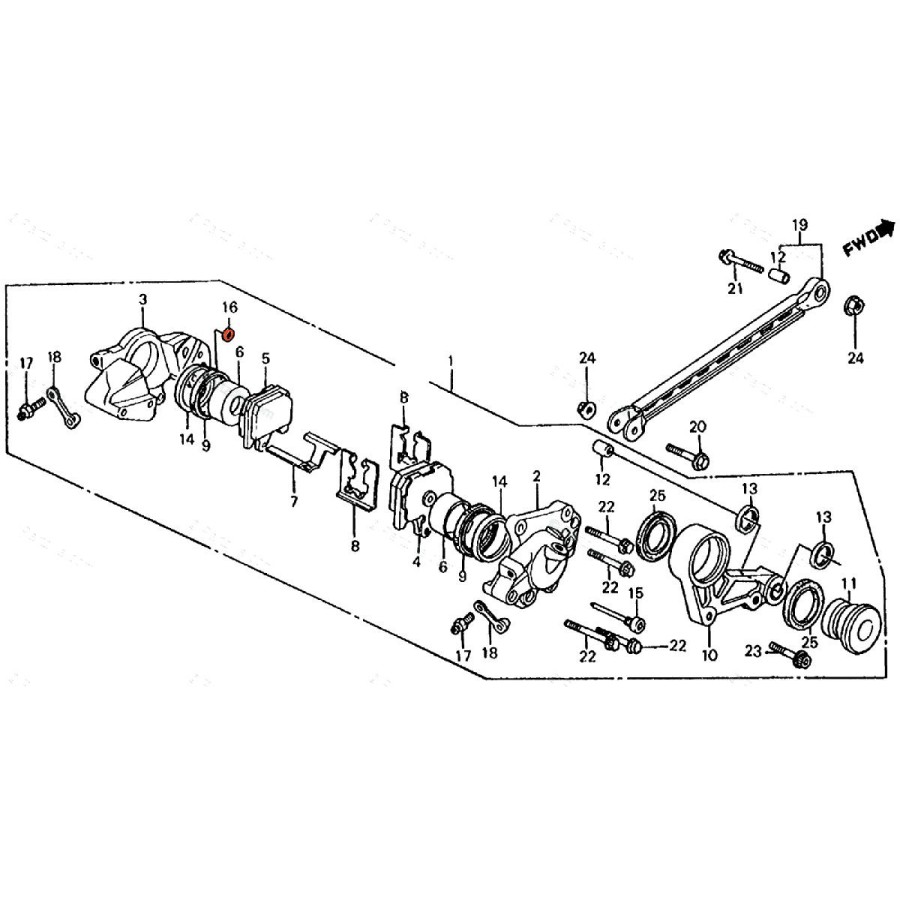 Frein - Etrier - joint "rondelle" - "plat" - Etancheité - 8x14x2.8