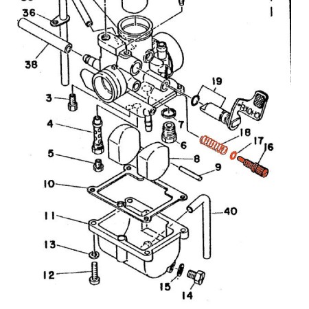 Carburateur - Vis de reglage - ralenti - RD125 / RD200